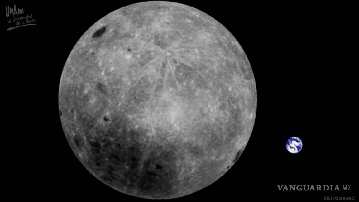 China logra otra bella foto del lado oculto de la Luna, ahora con la Tierra de fondo