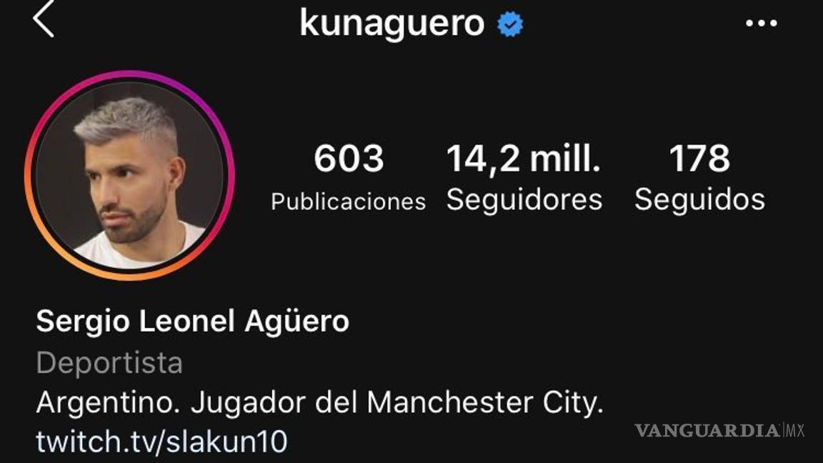 $!Kun Agüero se quita el 10 en Instagram...¿Se lo dejó a Messi para su llegada al City?