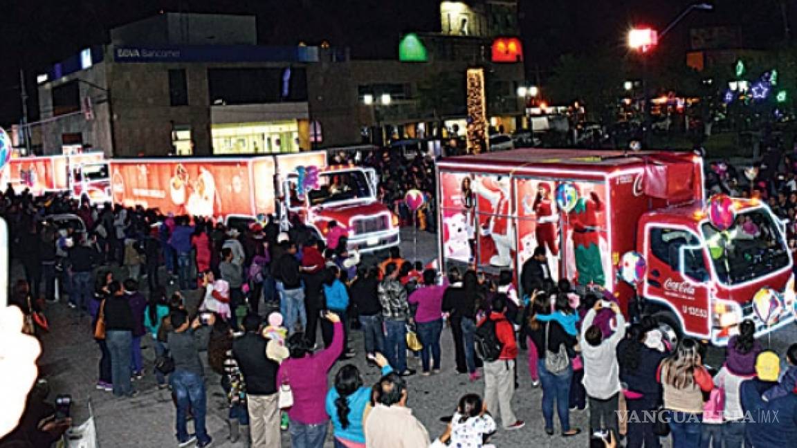 Amplían recorrido navideño de Coca Cola en Monclova