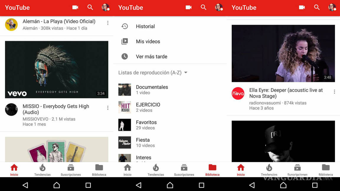 Youtube estrena interfaz para Android