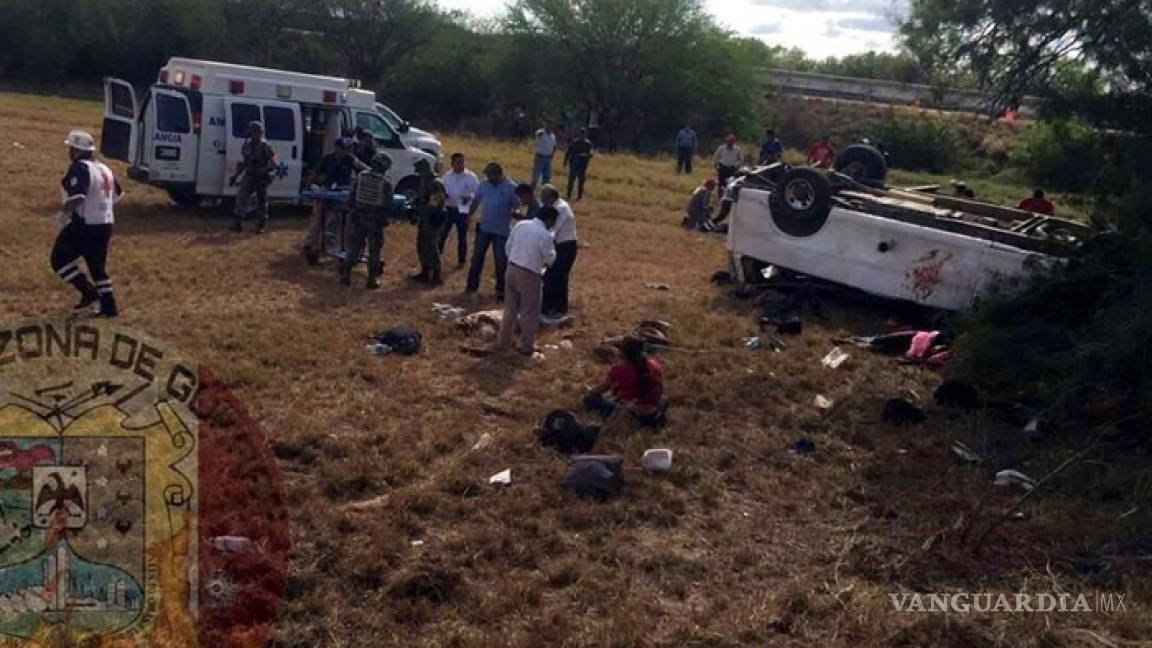 Volcadura deja 5 muertos y 27 lesionados en la autopista a Reynosa