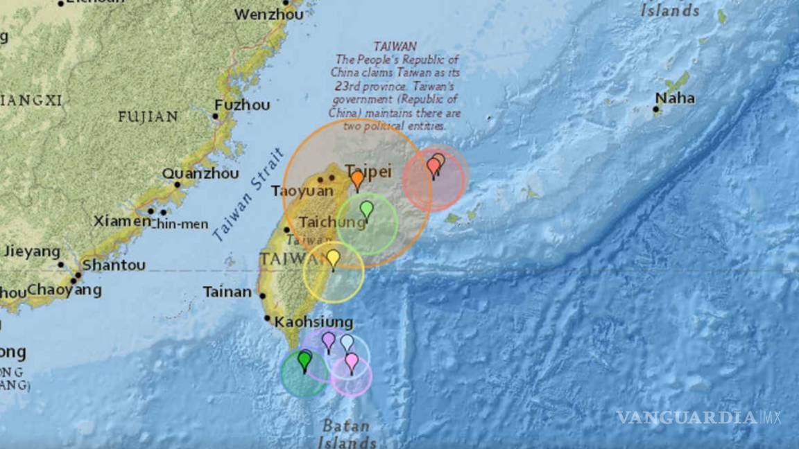 Un violento terremoto de magnitud 6,7 sacudió el noreste de Taiwán