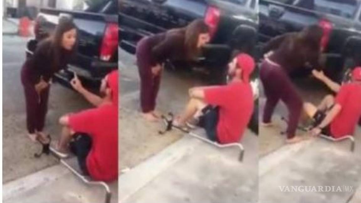 La indignante #LadyDepartamentos ataca a golpes a un joven con discapacidad, en BC (VIDEO)