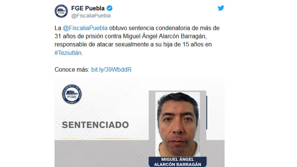 $!Poblano abusó de su hija como “castigo” por tener novio ¡por 2 años!