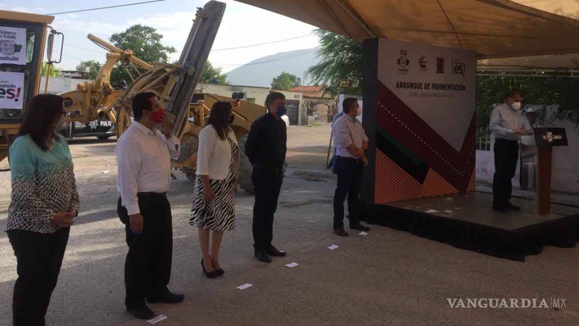Invierte Gobierno de Coahuila 10 mdp en pavimentación de Castaños​