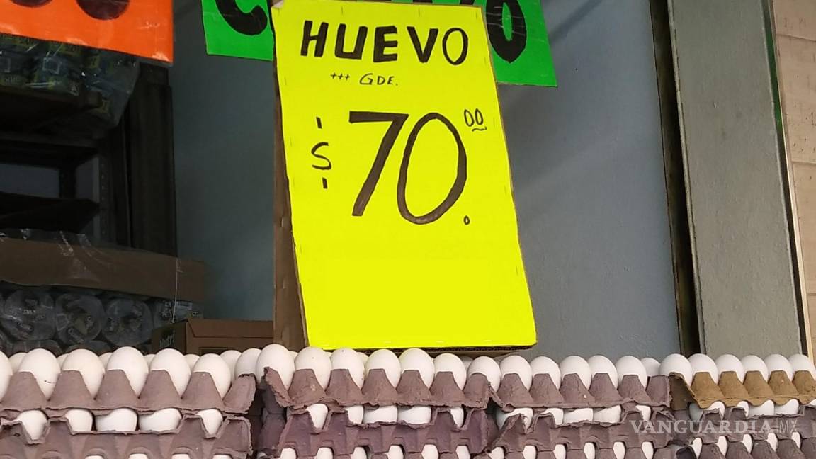 Huevo por las nubes... alcanza hasta 70 pesos por kilo en tienditas y centros comerciales