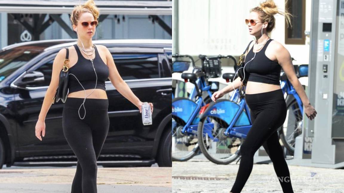 Jennifer Lawrence presume su ‘baby bump’ en un tranquilo paseo por Nueva York