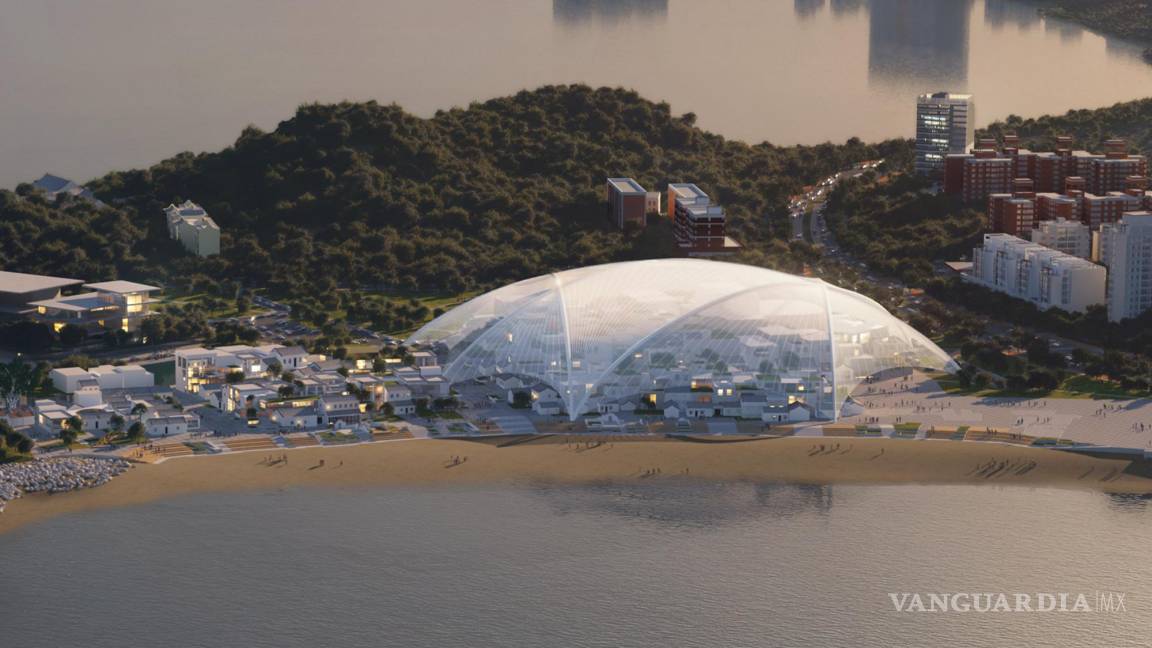 En lugar de demoler un centenario pueblo histórico chino, construyen sobre él una gigantesco domo