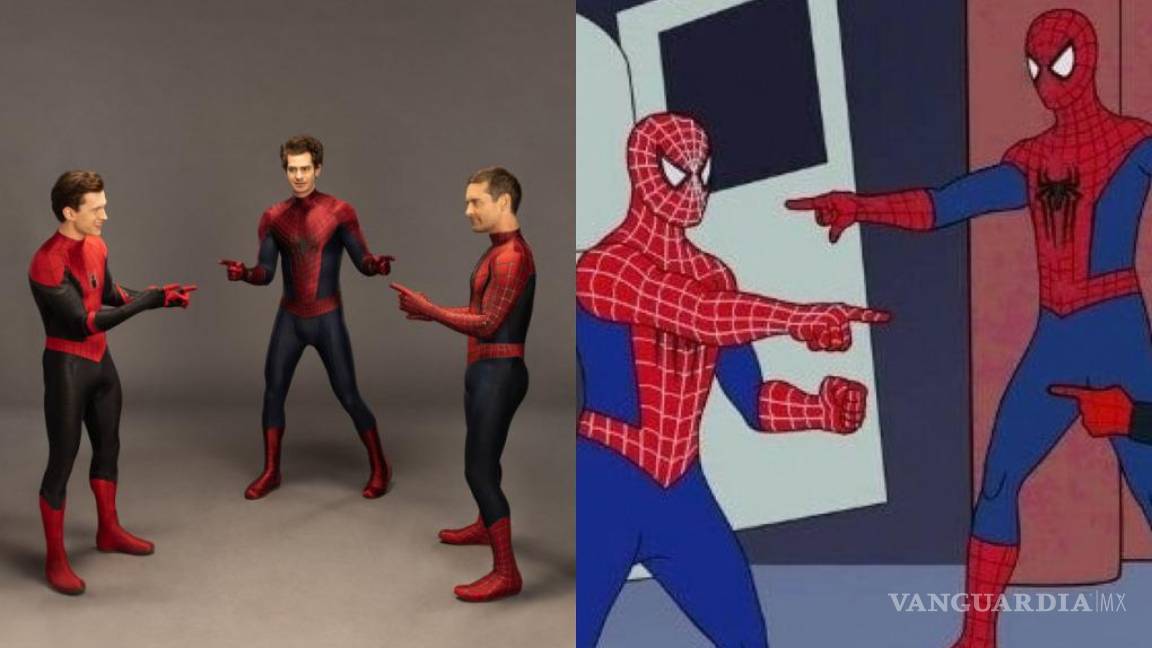 ‘Los tres Spider-Man’ recrean meme para el lanzamiento en digital de ‘Spider-Man: No Way Home’