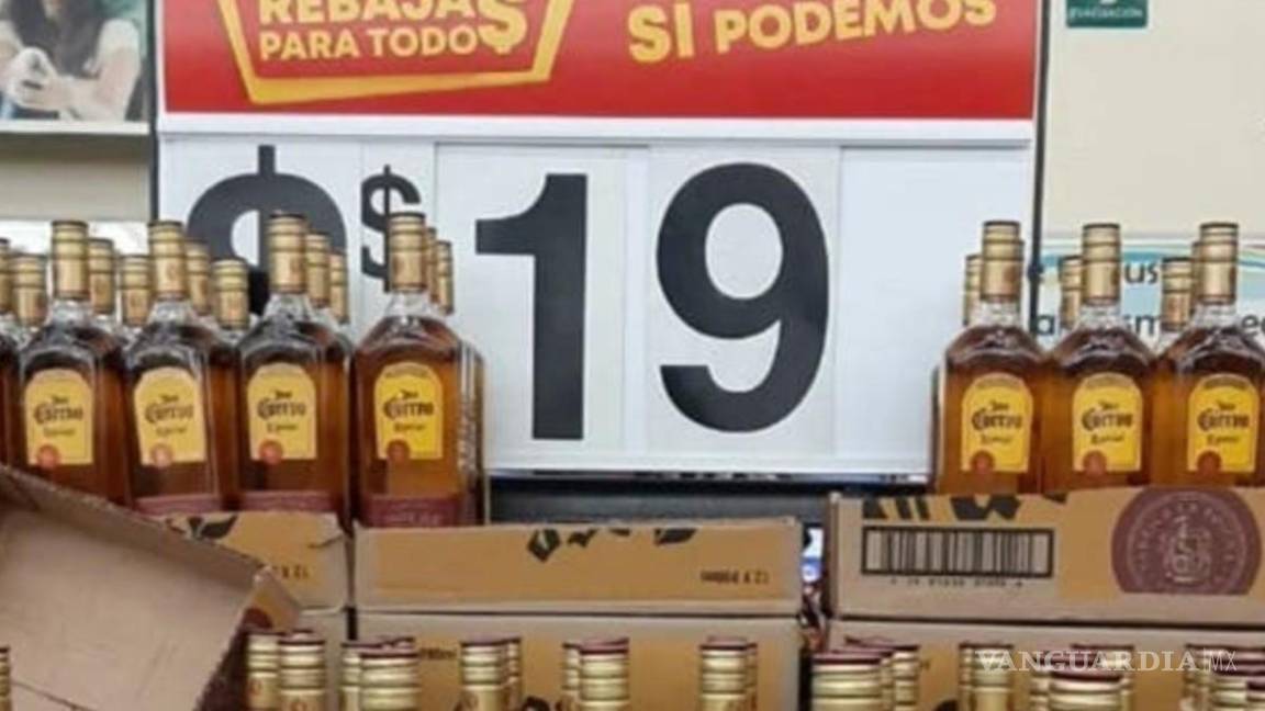¡Botellas de tequila en 19 pesos! las etiquetan con error
