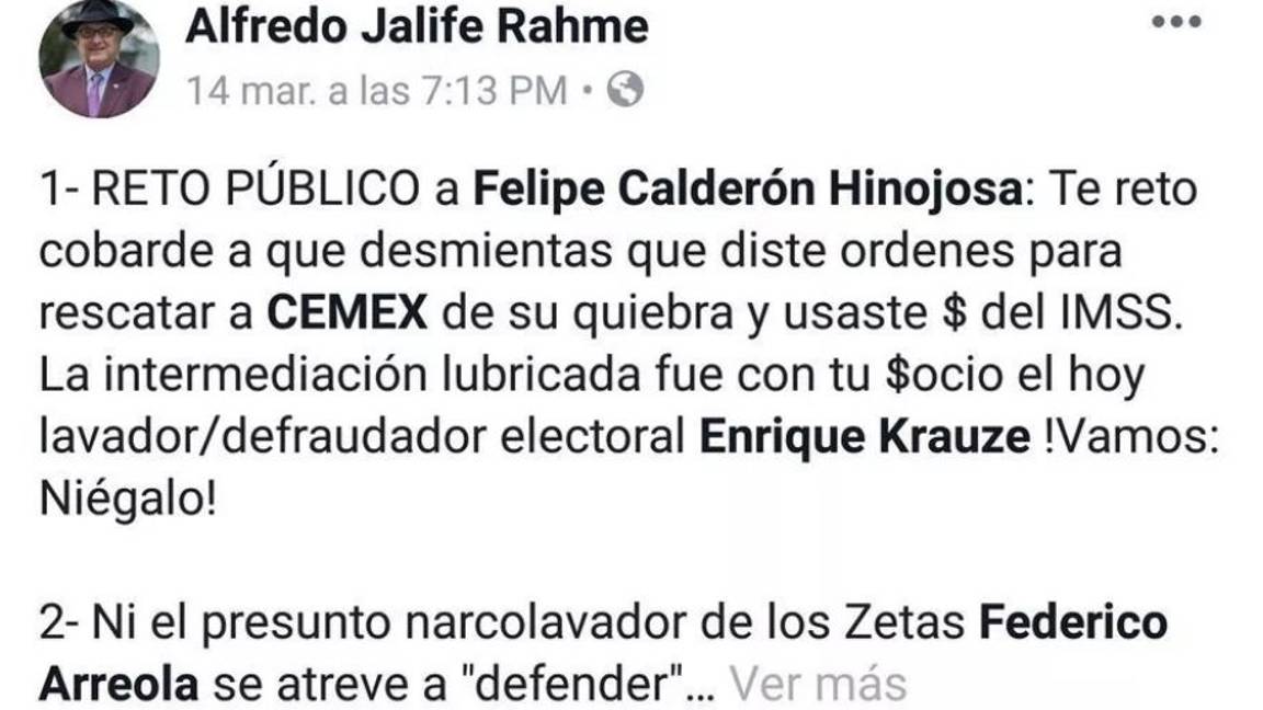 $!Suspenden cuenta de Alfredo Jalife de twitter y usuarios acusan censura