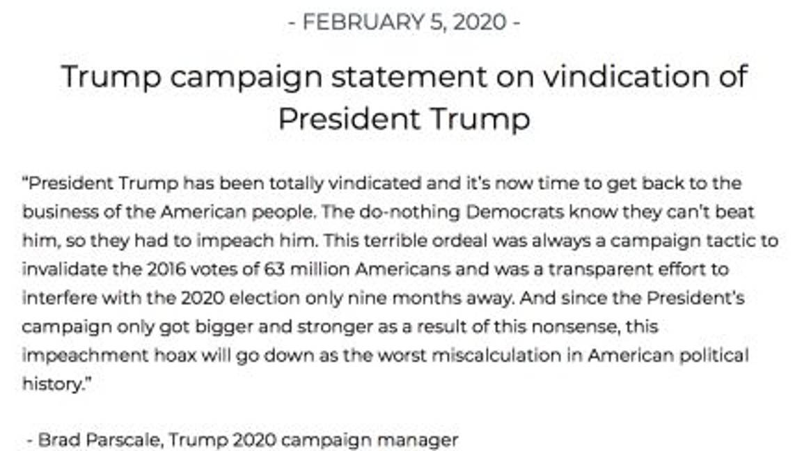 $!Absuelven a Donald Trump de todos los cargos en juicio por impeachment