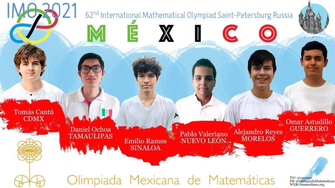 Mientras Tokio 2020… Suma México 6 medallas en Olimpiadas de Matemáticas