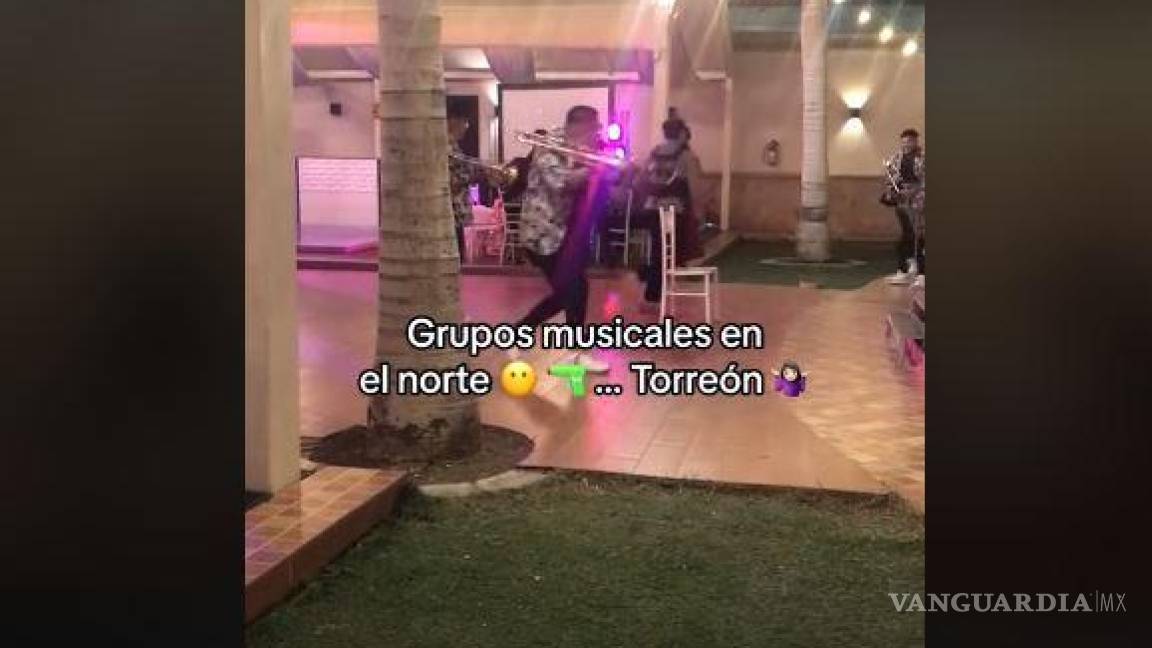 Músicos simulan una balacera en show de XV años en Torreón y generan debate en redes