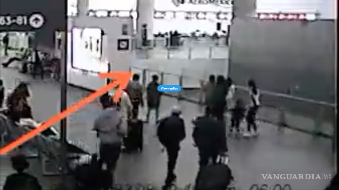 Revienta panel de vidrio en el AICM y hiere a tres personas (video)