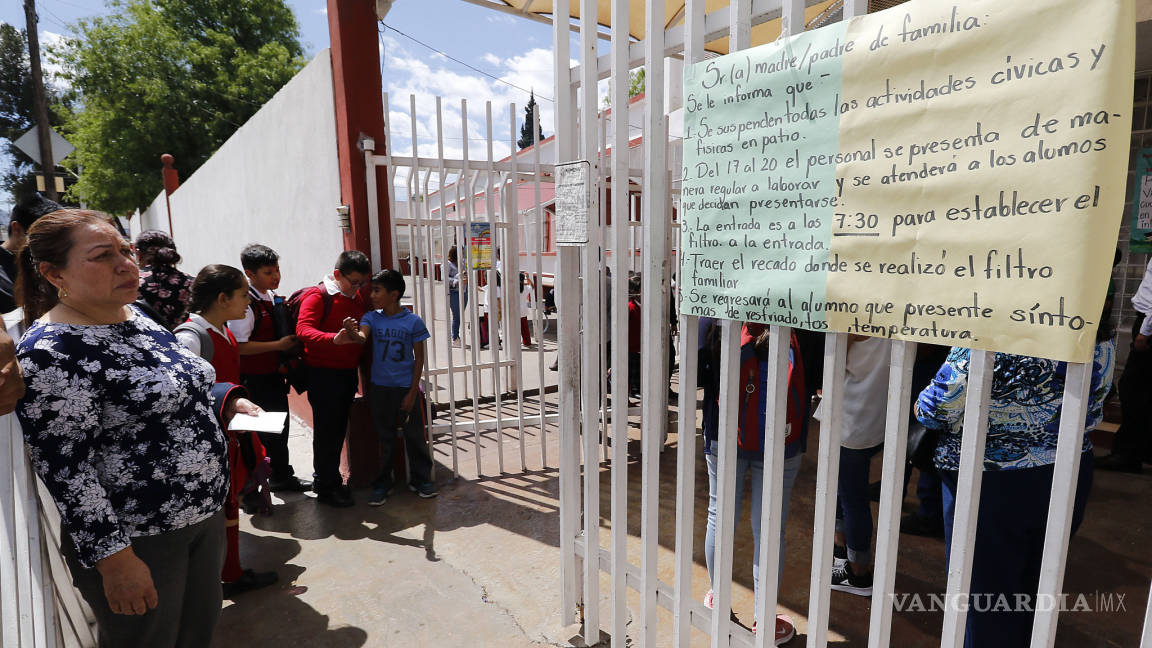 Ausentismo del 45 por ciento en escuelas de Coahuila por coronavirus