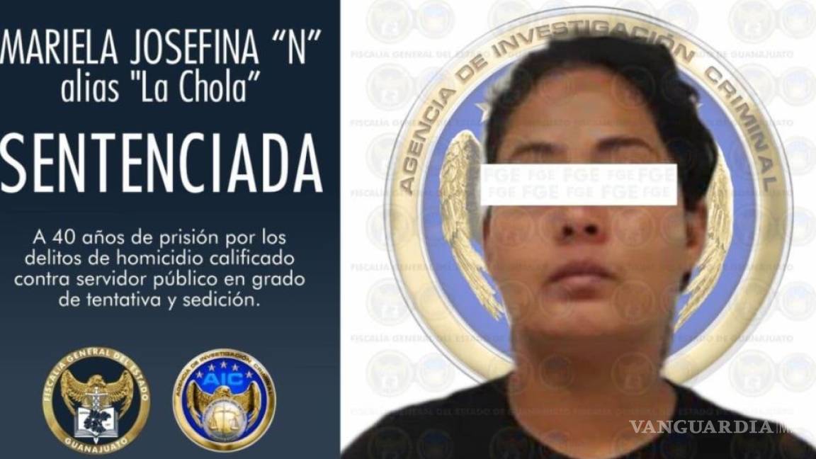 “La Chola” pasará 40 años en prisión, encargada de los bloqueos para “El Marro”