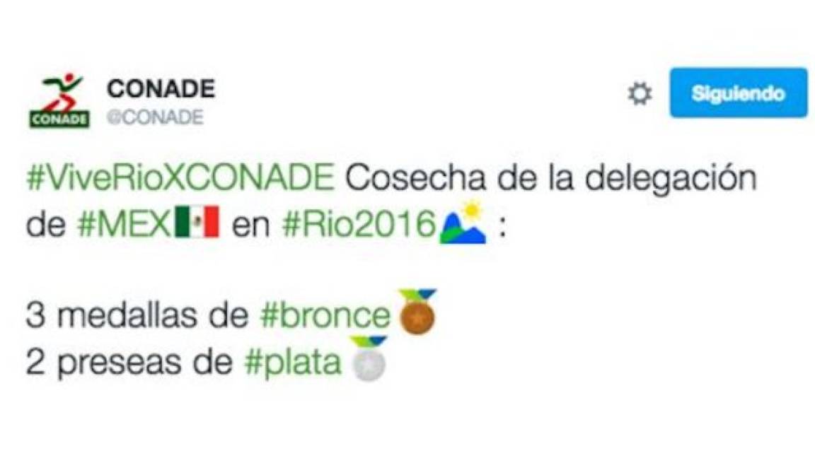 CONADE no sabe las medallas que ganó México y lo trollean en redes sociales