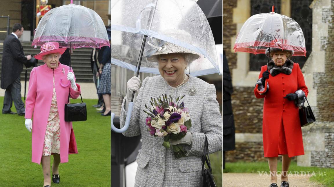 $!La reina Isabel II en Londres el 10 de mayo de 2016 (i), ddurante su visita a la exposición “Wild London” el 15 de mayo de 2012 (i) y misa de Navidad en 2015.