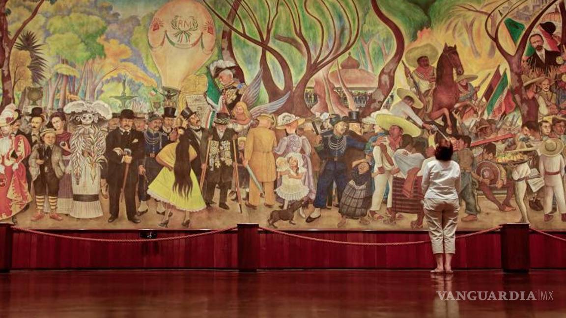 $!Mural “Sueño de una tarde de domingo en el Parque Alameda” de Diego Rivera.