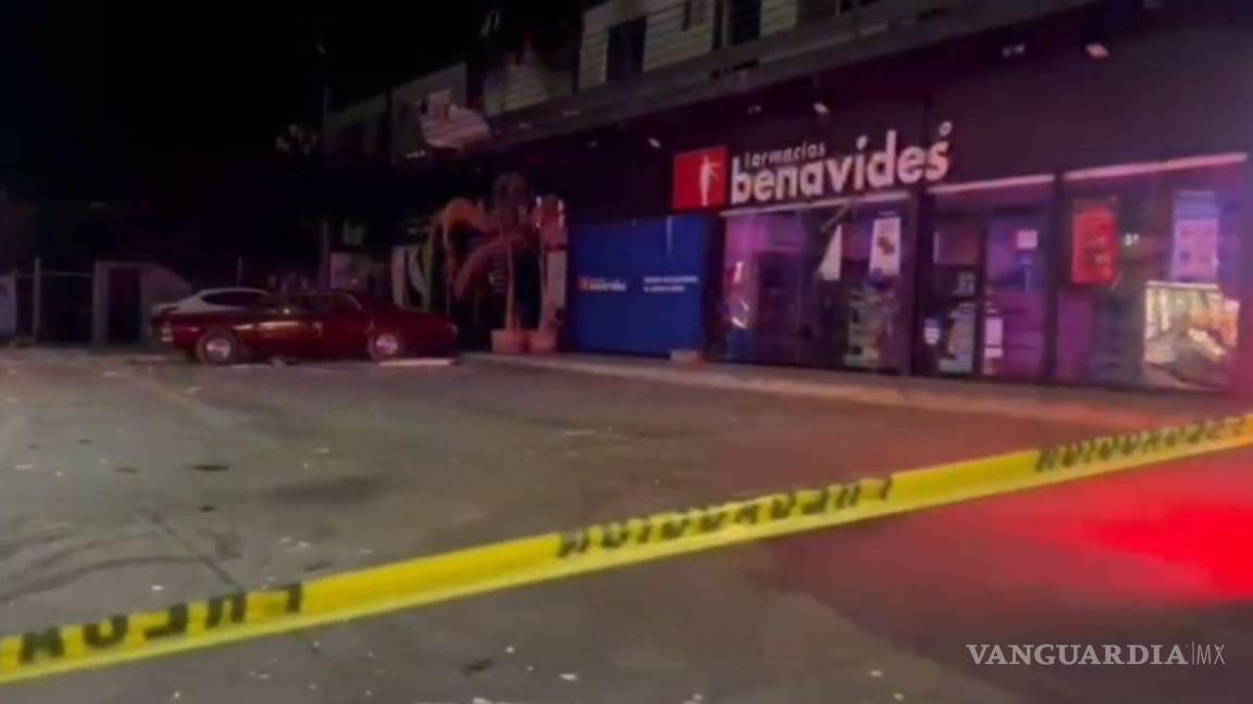 $!Vista aérea de los locales comerciales dañados por el estallido.