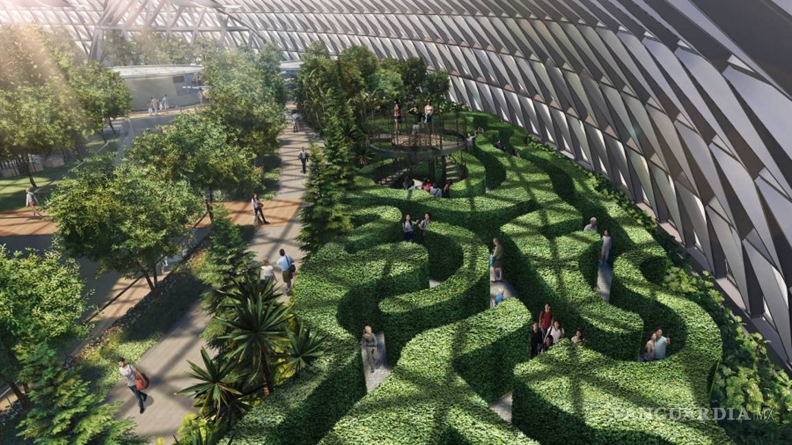 $!Aeropuerto Internacional de Changi en Singapur deja volar… la imaginación, tiene la cascada interior más alta del mundo