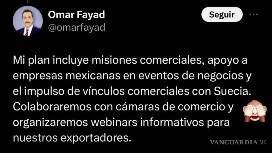 $!Omar Fayad confunde a Suecia con Dinamarca.