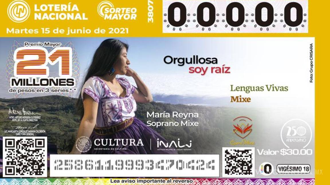 La soprano María Reyna se convierte en la imagen de los billetes de Lotería Nacional