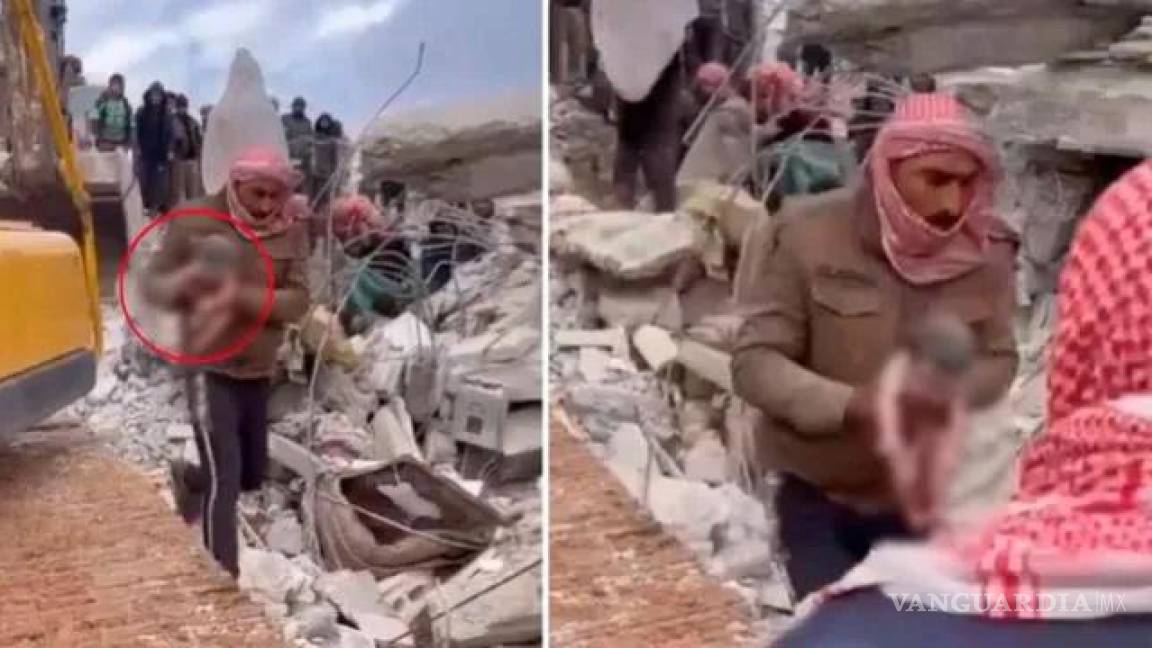 Milagro y tragedia en Siria, mujer da a luz entre escombros del terremoto antes de morir