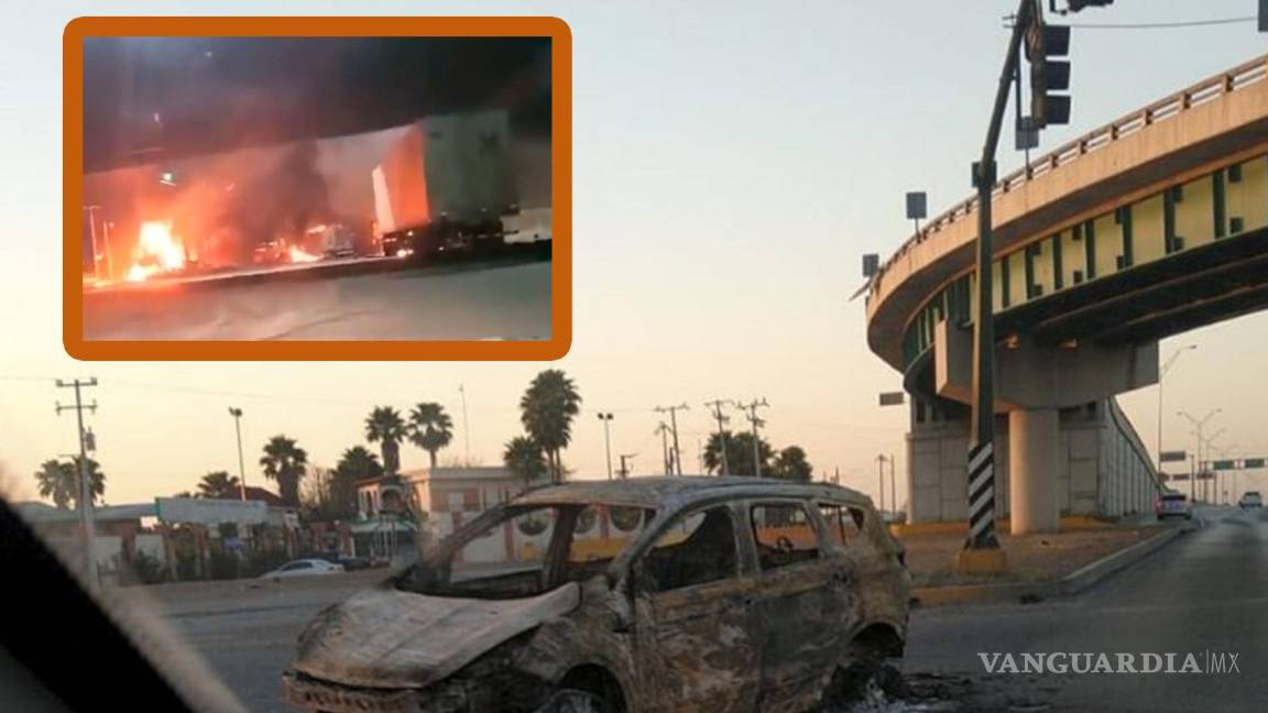 Infierno en Nuevo Laredo... Enfrentamientos, bloqueos y quema de vehículos por presunta captura de líder del CDN (videos)