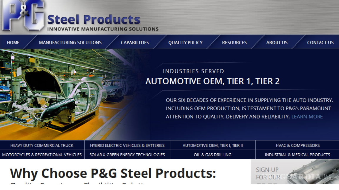 P&amp;G Steel Products anuncia inversión