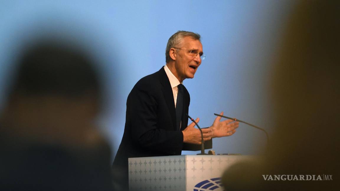 $!El secretario general de la OTAN, Jens Stoltenberg, habla durante la sesión de primavera de la Asamblea Parlamentaria (ANP) en Sofía, Bulgaria.