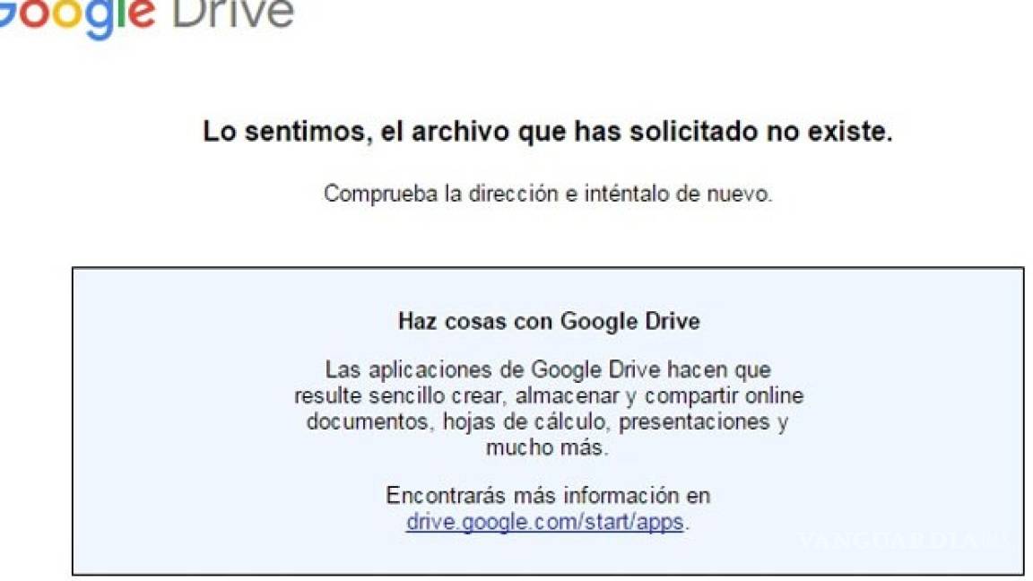 Google Drive sufre caída, miles de usuarios sin acceso a sus documentos