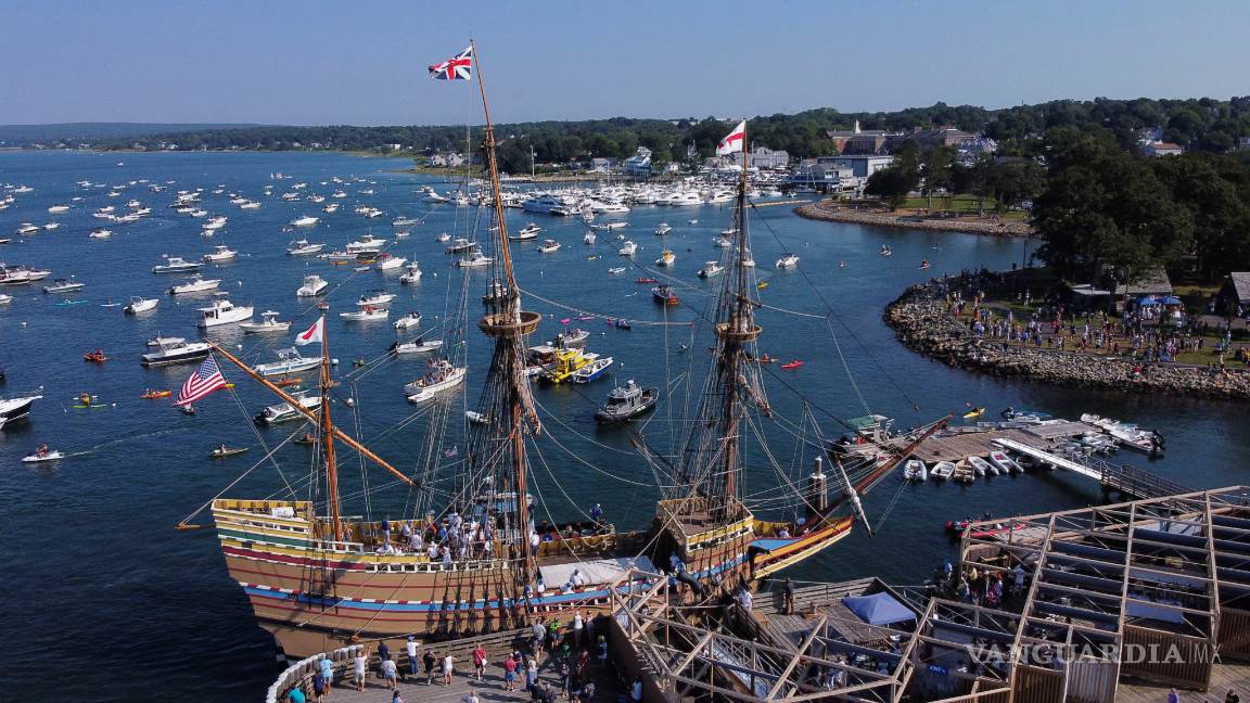 $!Tras una restauración de tres años réplica del Mayflower regresa al puerto de Plymouth
