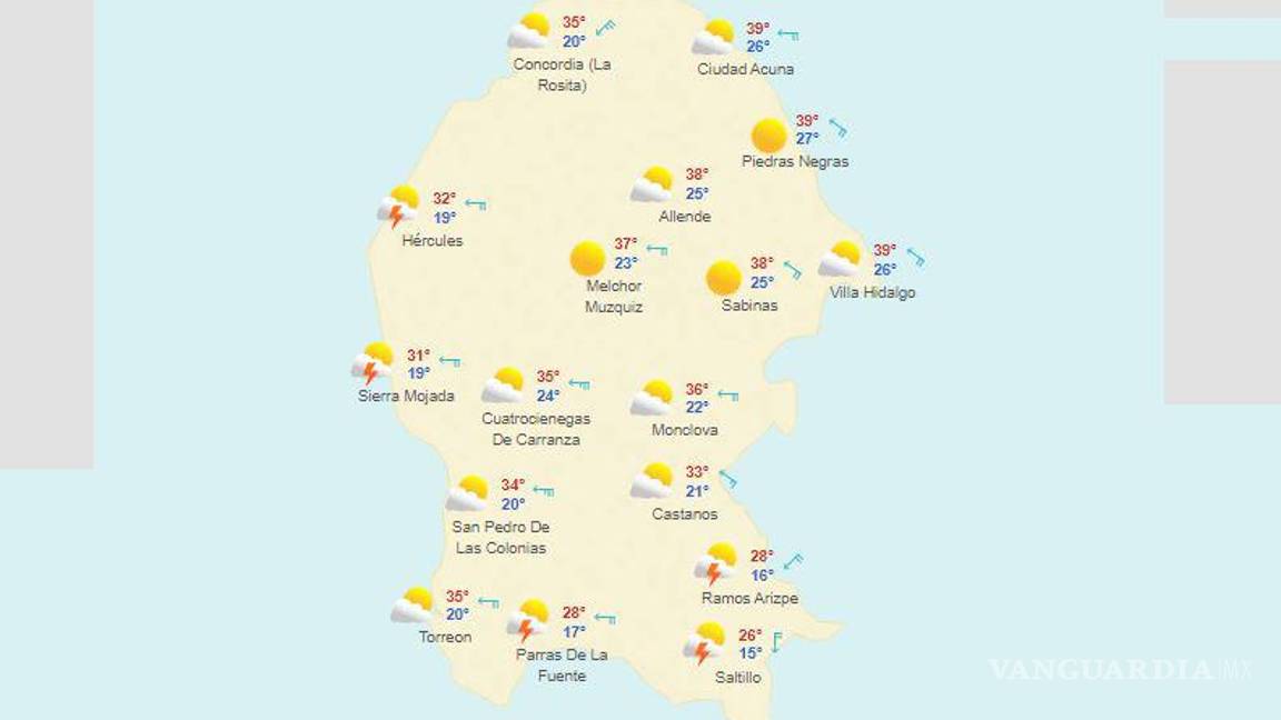 $!¡Aguas!... pronostican lluvias y tormentas eléctricas para Coahuila de aquí al domingo