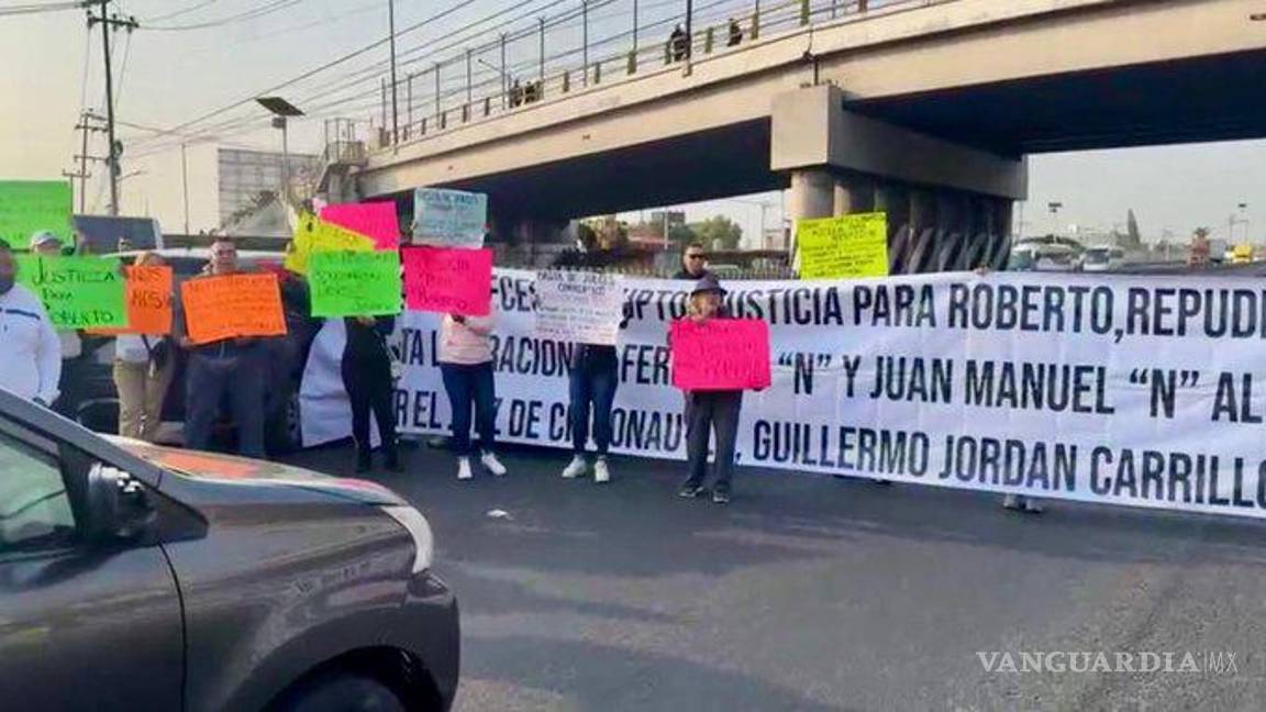 $!Bloquean la México-Pachuca, protestan por la liberación de presuntos homicidas
