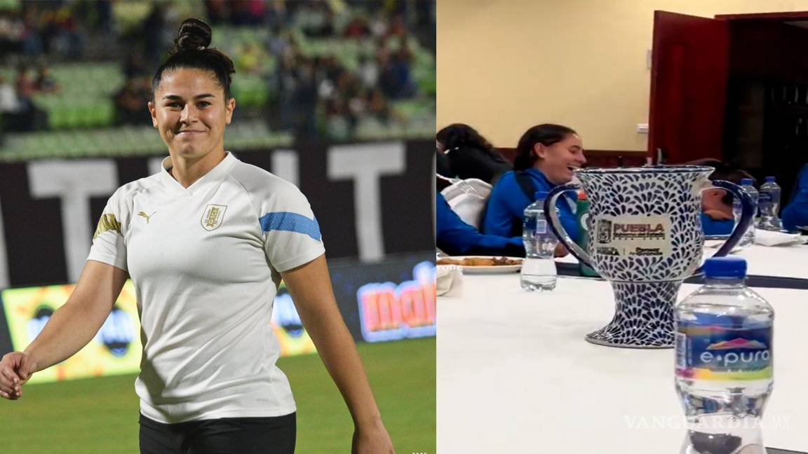 Futbolista uruguaya se gana las críticas por ‘burlarse’ de su regalo tras partidos en Puebla