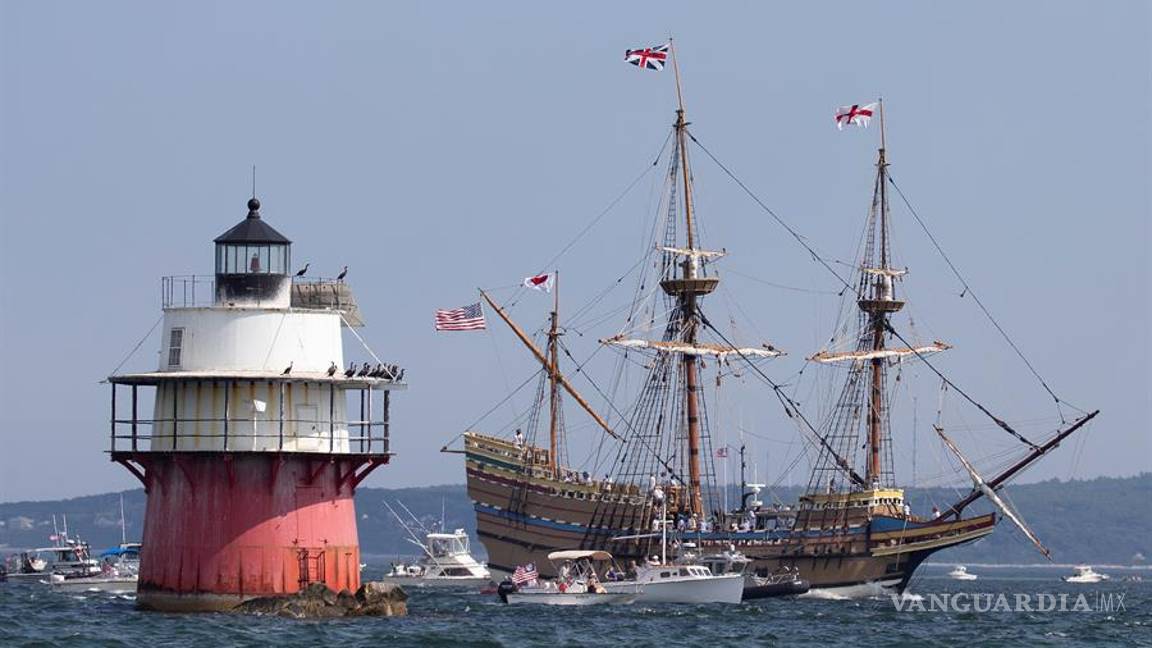 $!Tras una restauración de tres años réplica del Mayflower regresa al puerto de Plymouth