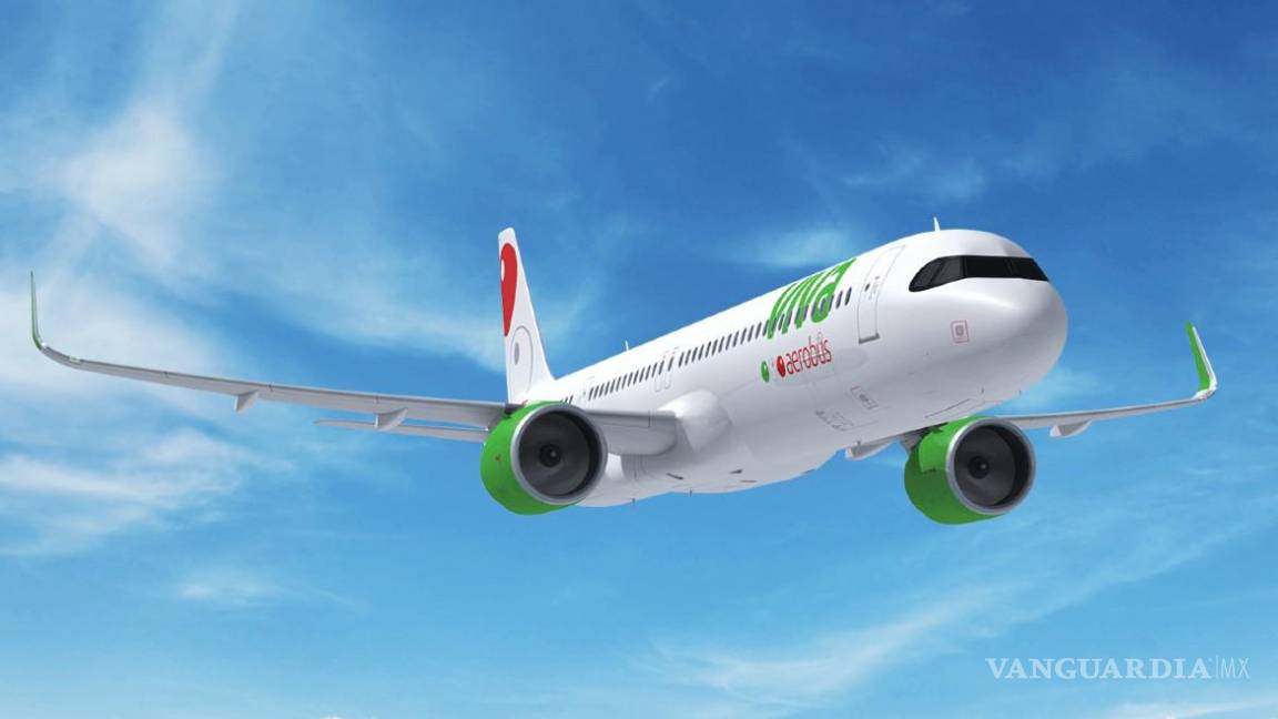 $!La aeronave de Viva Aerobus realizó el vuelo inaugural de la ruta Torreón–San Antonio este 22 de noviembre.