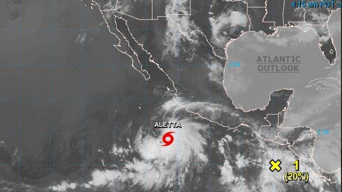 Se forma tormenta tropical 'Aletta' frente a Michoacán y Colima