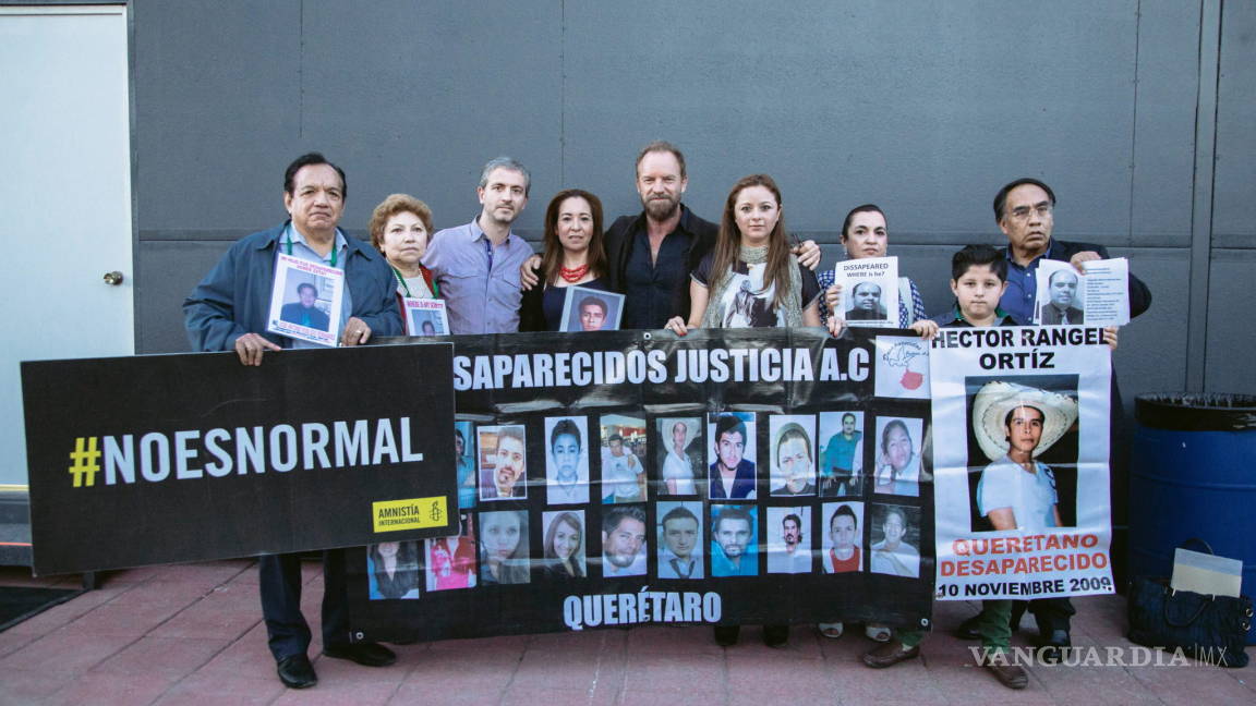 Sting pide a Gobierno mexicano investigar con vigor miles de desapariciones