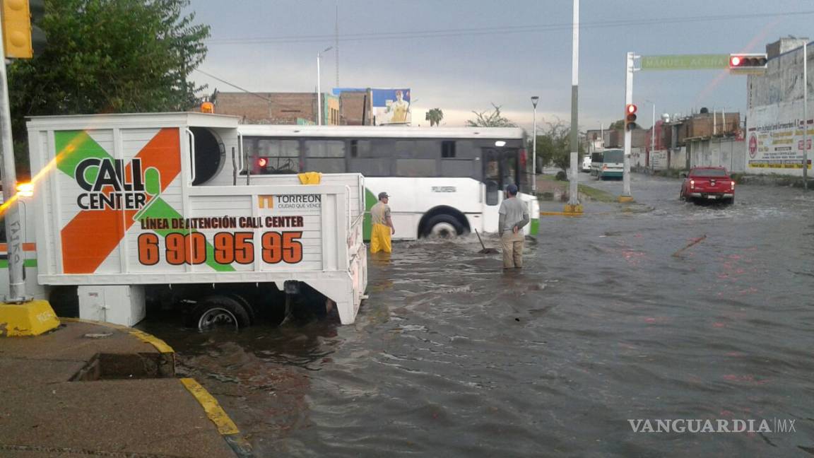 Por lluvias se registran inundaciones en diferentes sectores de Torreón