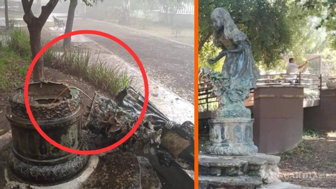 Saltillo: Dañan estatua en intento de robo en Parque ‘El Chapulín’, denuncian con fotos en redes