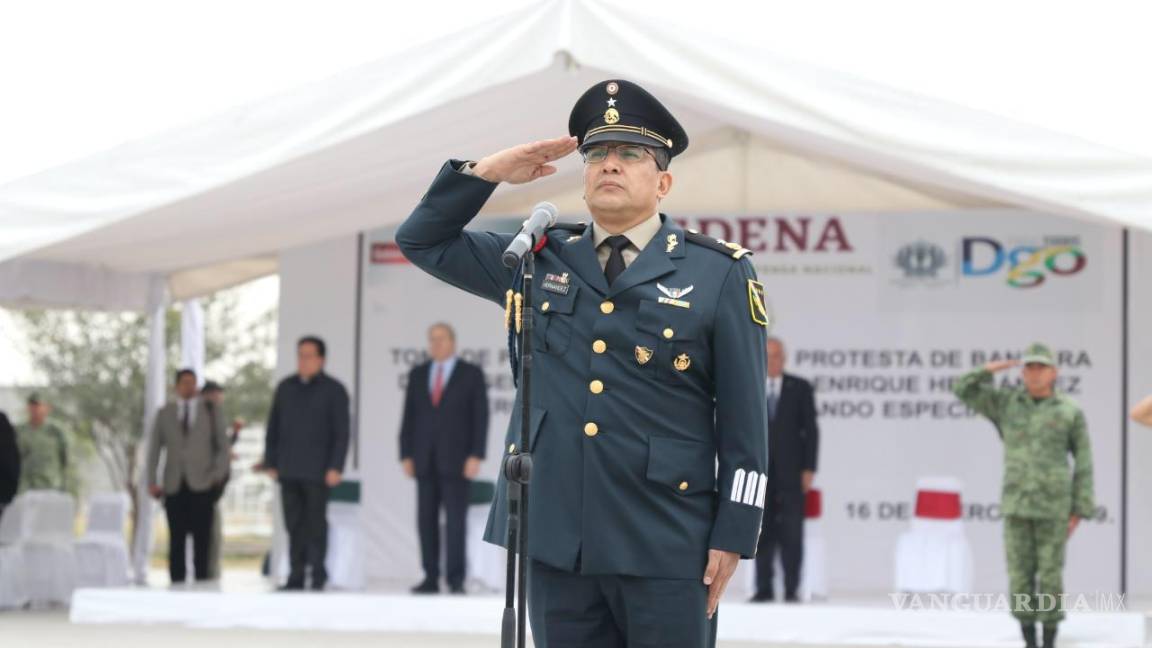 Rinde protesta el General Enrique Hernández como Mando Especial en La Laguna