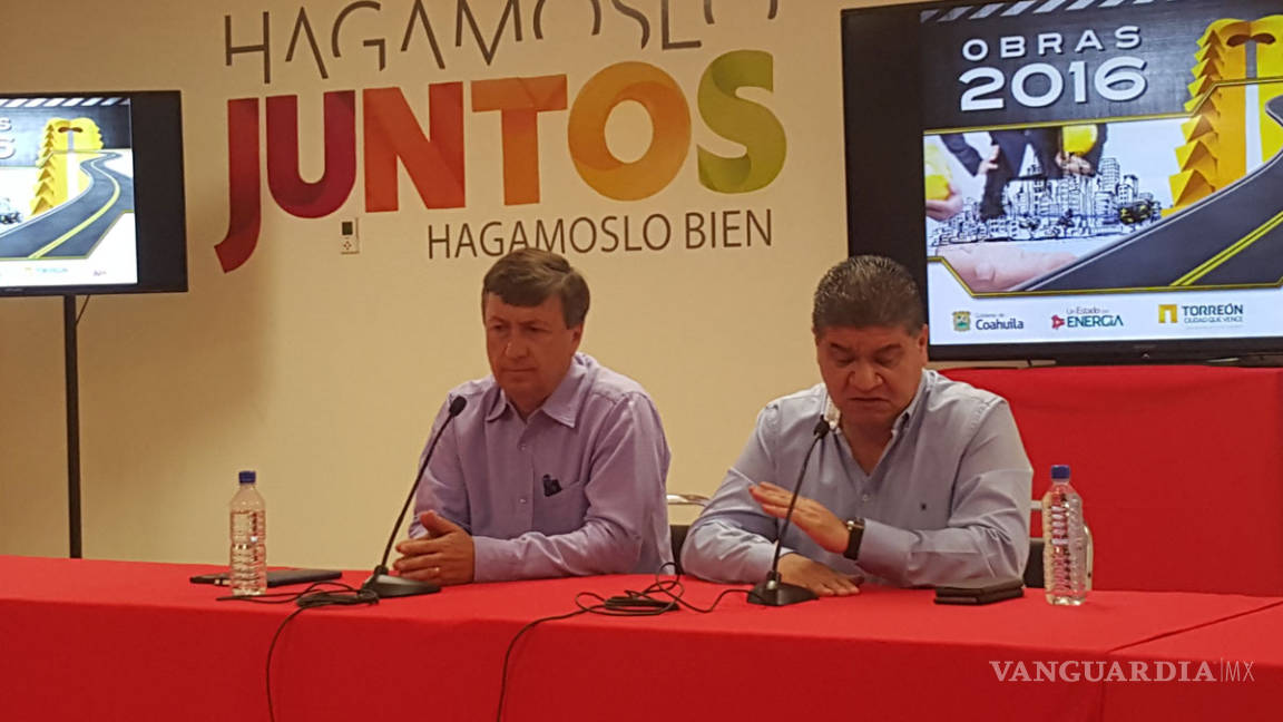 Anuncia Miguel Riquelme obras para Torreón por 260 mdp