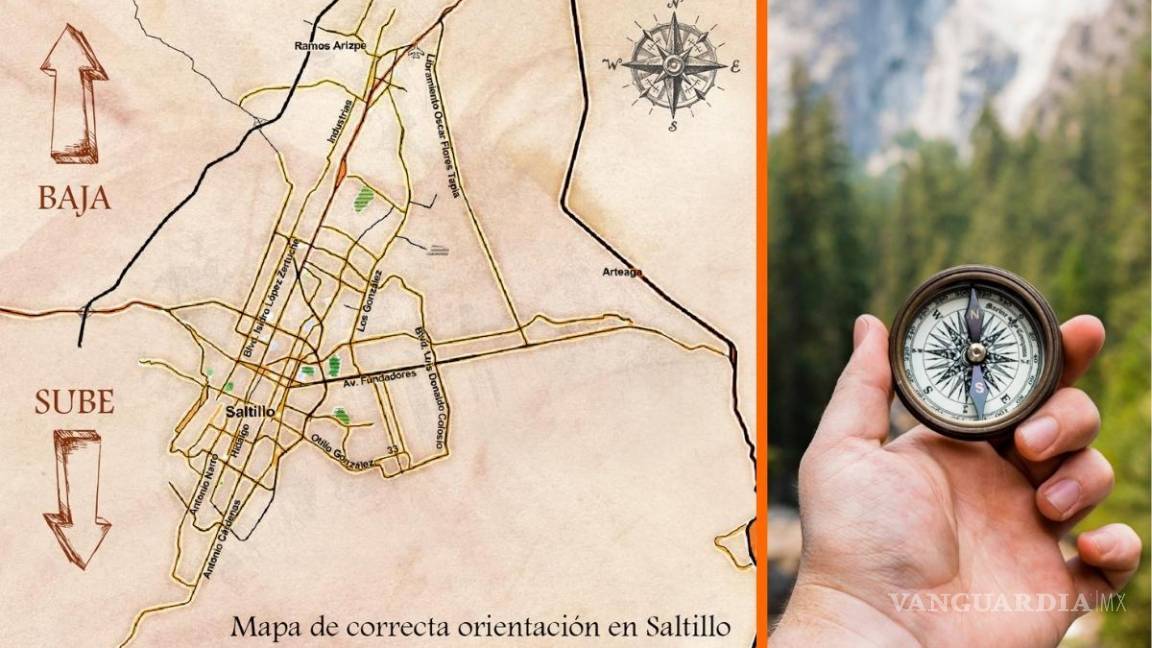 ¿Sube o baja?, joven crea mapa de ‘orientación’ para turistas en Saltillo