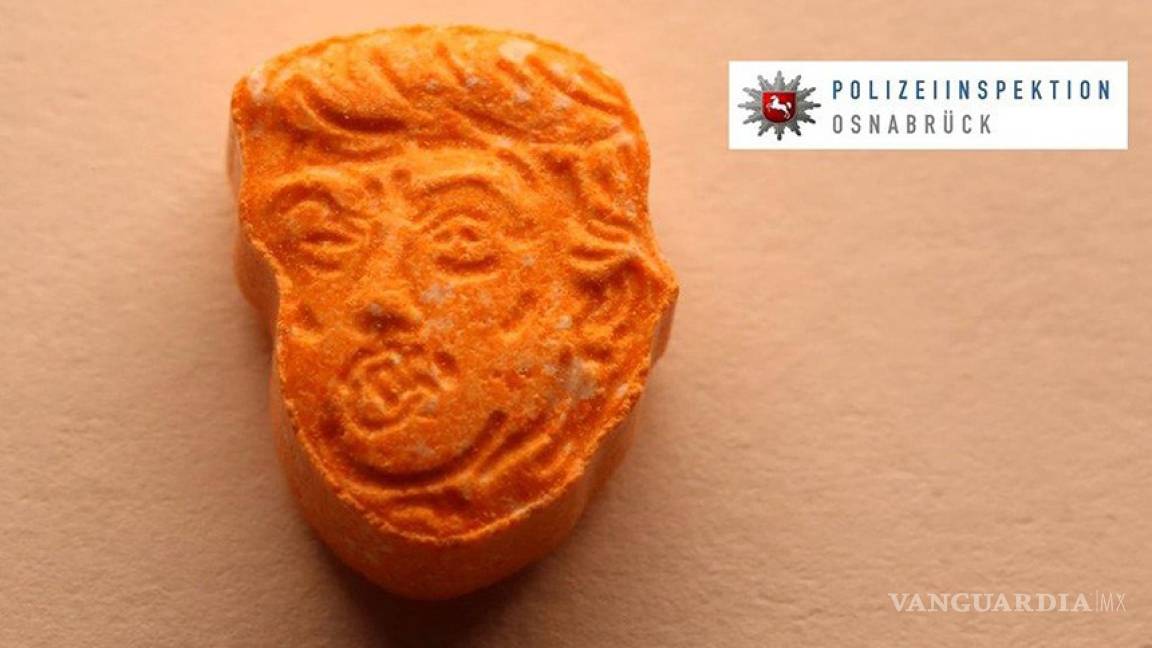Decomisan tabletas de 'éxtasis' con forma del rostro de Donald Trump