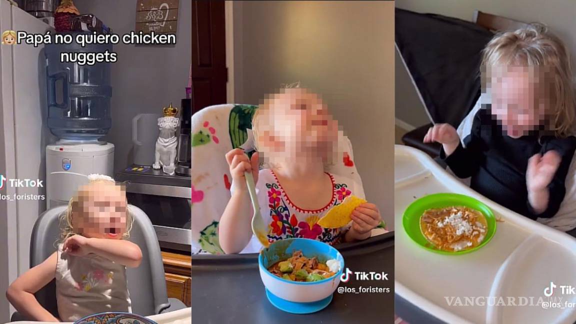 ‘Ella no quiere chicken nuggets’: niña extranjera que prefiere comida mexicana se hace viral en TikTok