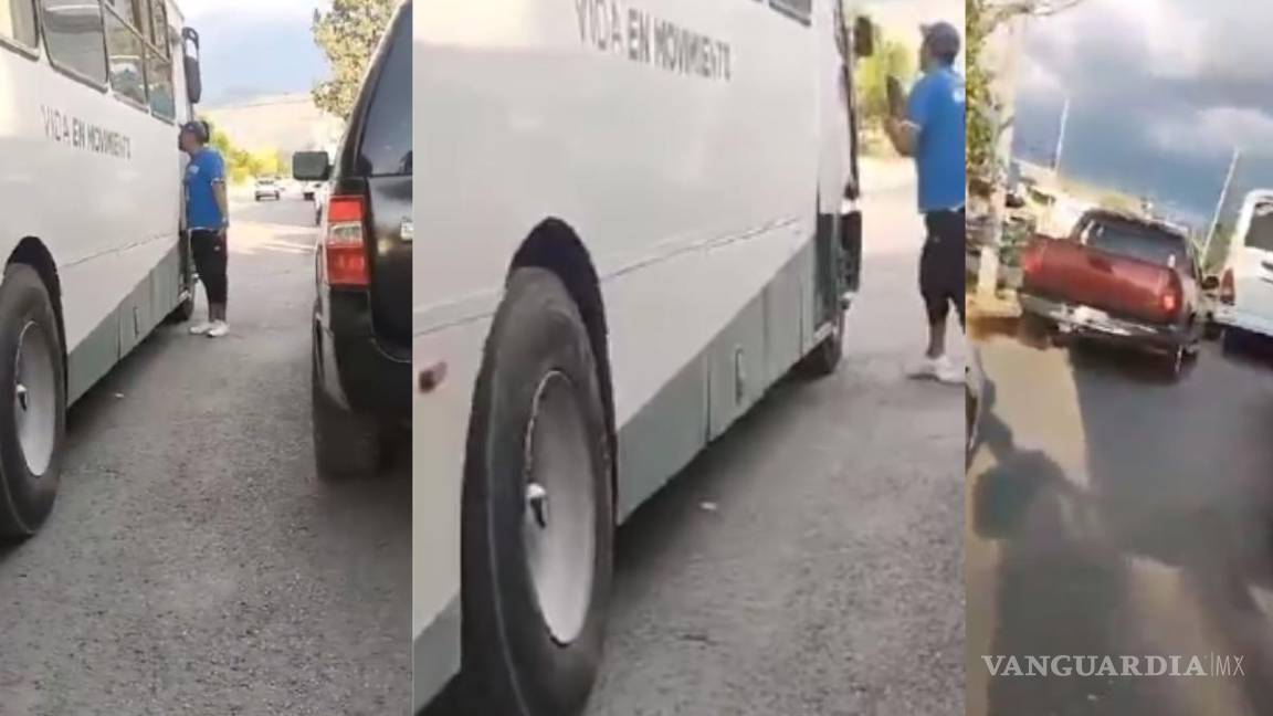 ‘Excelente capacitación y modales’: Exhiben a operadores de transporte público de Saltillo por detener el tráfico y pelear (video)