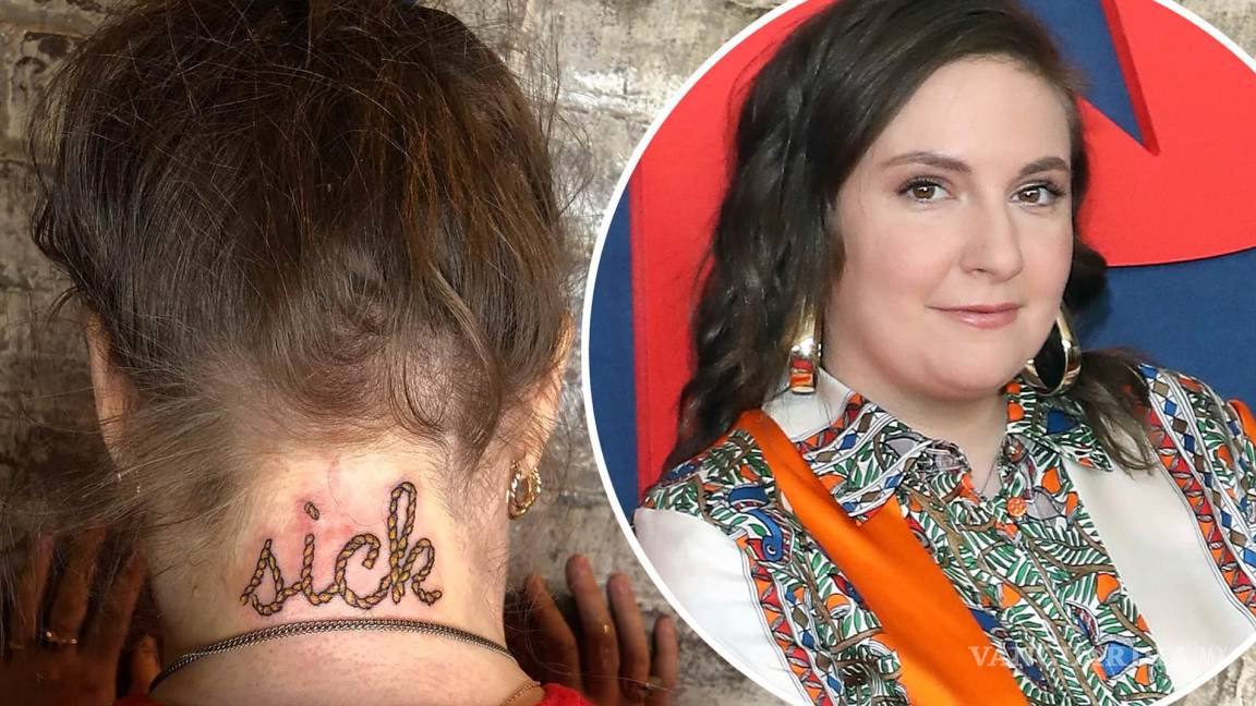 El nuevo tatuaje de Lena Dunham que dice 'sick' y su lucha contra la endometriosis